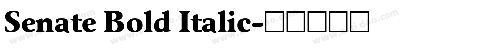 Senate Bold Italic字体转换
